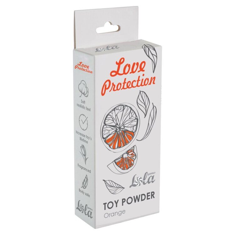 ПУДРА ДЛЯ ИГРУШЕК АРОМАТИЗИРОВАННАЯ LOVE PROTECTION ORANGE 15G