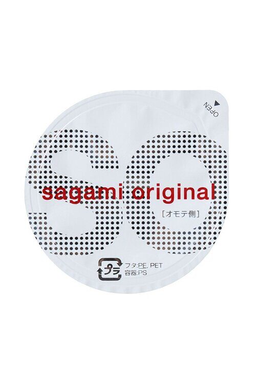 Презервативы Sagami, original 0.02, полиуретан, ультратонкие, гладкие, 19 см, 5,8 см,